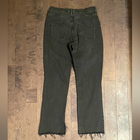 Black Denim High Waisted Straight Leg Sz 8 - Picture 2 of 3
